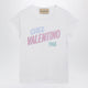 Valentino Garavani White Cotton Tshirt With Logo Print