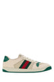 Gucci Ivory Mesh And Suede Screener Sneakers