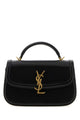 Saint Laurent Black Leather Mini Solferino Handbag