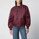 Anine Bing Leon Zipup Bomber Jacket In Burgundy