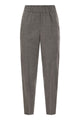 Peserico Virgin Wool And Cashmere Tapered Trousers With Elasticated Waistband