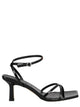 Aeyde Black Patent Calf Leather Cross Breed Lamb Leather Heels