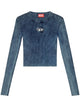 Diesel Denim Blue Cotton M-Anchor T-Shirt