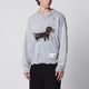 Maison Mihara Yasuhiro Jacquard Cardigan With Dachshund In Distressed Cotton Blend