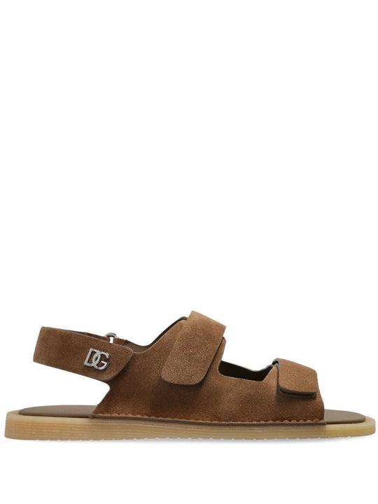 Dolce & Gabbana Touch-Strap Suede Sandals