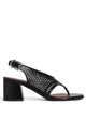 Alaia Mesh And Patent Leather Heeled Sandals