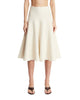 Alaia Ivory Stretch Cashmere Blend Skirt