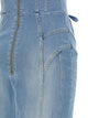 Elisabetta Franchi Long Strapless Denim Dress