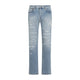 Amiri Worn Slate Blue Cotton Repaired Slim Jeans