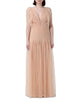 Elisabetta Franchi Nude Silk Dress