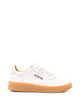 Autry White Perforated Lace Up Ridged Sneakers