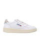 Autry Autry Medalist Low Leather Sneakers In White And Feather Grey