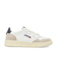 Autry Autry Medalist Leather And Suese Low Sneakers - White Space