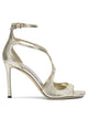 Jimmy Choo Azia 95Mm Gold Calf Leather Lamb Leather Calf Leather Heeled Sandals