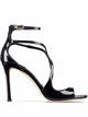 Jimmy Choo Jimmy Choo Black Leather Rubber Sandals