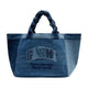 Ganni Xxl Trapeze Shopper Bag - - Cotton - Blue