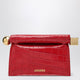 Jacquemus La Pochette Rond Carré Red Leather Clutch
