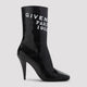 Givenchy Black Leather Sliced Square Givenchy Tape Ankle Boots