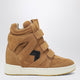 Isabel Marant Hohe Im3 Keilsneaker Aus Leder In Cognac / Schwarz