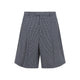 Givenchy Double Pleat Checked Bermuda Shorts In Cotton