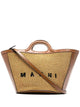 Marni Two-Tone Leather And Raffia Small Tropicalia Summer Handbag