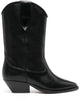Isabel Marant Deurto Cowboy Boots In Black Leather