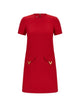 Valentino Vlogo Signature Wool And Silk Dress