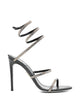 Rene Caovilla Cleo 105 Black And Gold Sandals