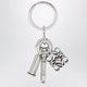 Loewe Palladiumtone Anagram Keyring In Brass