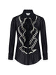 Elisabetta Franchi Elisabetta Franchi Bicolor Silk-Blend Printed Shirt