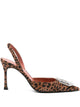 Amina Muaddi Camelia Sling 90 Leopard