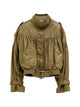 Chloé Belted Gathered Leather Jacket