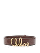 Chloé Cinturon Iconic Marron Heb Logo Dorada
