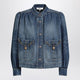 Chloé Squared Fit Front Pockets Denim Jacket