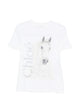 Chloé White Ss T-Shirt White Horse Logo