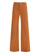 Chloé Pantalone Dalla Gamba Ampia In Cotone Mattone