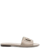 Dolce & Gabbana Dg Logo Leather Sandals Dna