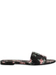 Dolce & Gabbana Dg Logo Leather Flat Sandals