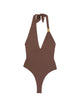 Elisabetta Franchi Cocoa Swimsuit With Gold Detail