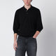 Drumohr Black Cotton Polo