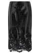 Ermanno Scervino Coconut Print Sheath Skirt With Lace