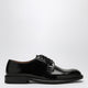 Doucal's Low Black Leather Lace-Up