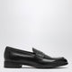 Doucal's Black Penny Loafer In Leather