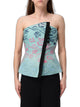 Emporio Armani Embroidered Strapless Top