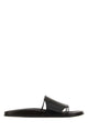 The Row Vivienne Slide Sandals In Black Nappa