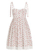 Dolce & Gabbana White Mini Dress With Roselline Print