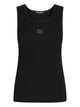 Dolce & Gabbana Ribbed Tank Top With Dg Embroidery And Rhinestones