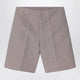 Fendi Beige Jacquard Bermuda Shorts With Topstitching