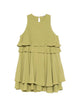 Ami Paris Ruffled Round-Neck Mini Dress