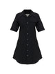 Ami Paris Black Wool Short Shirt Dress